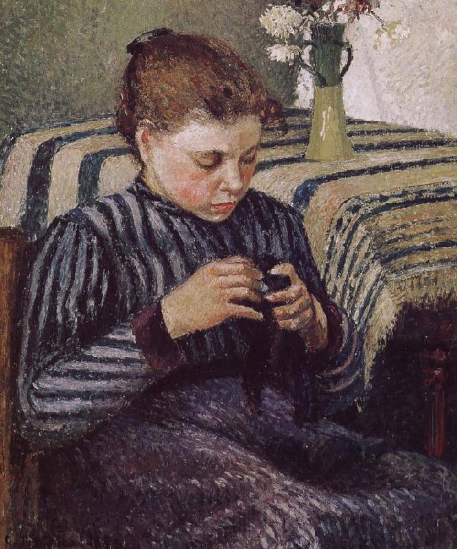 Camille Pissarro Woman Sewing France oil painting art
